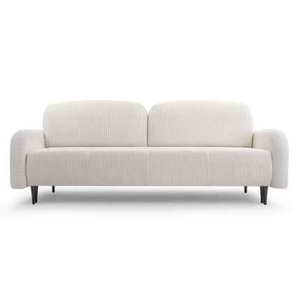 Sofa trois places pliable et rembourré CLOUDY crème