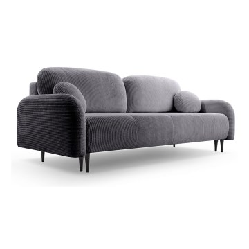 Sofa trois places pliable et rembourré CLOUDY gris
