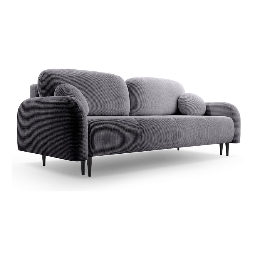 Sofa trois places pliable et rembourré CLOUDY gris