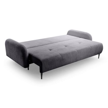 Sofa trois places pliable et rembourré CLOUDY gris