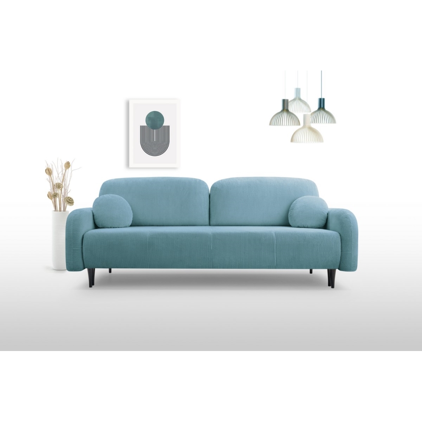 Sofa trois places pliable et rembourré CLOUDY vert