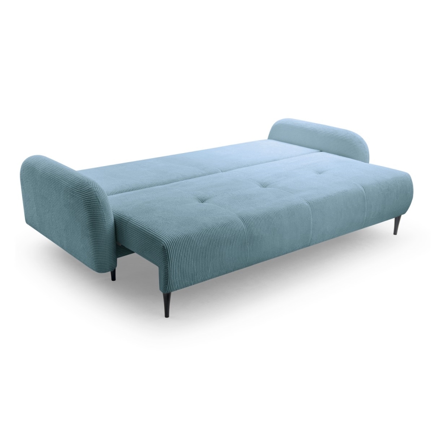 Sofa trois places pliable et rembourré CLOUDY vert