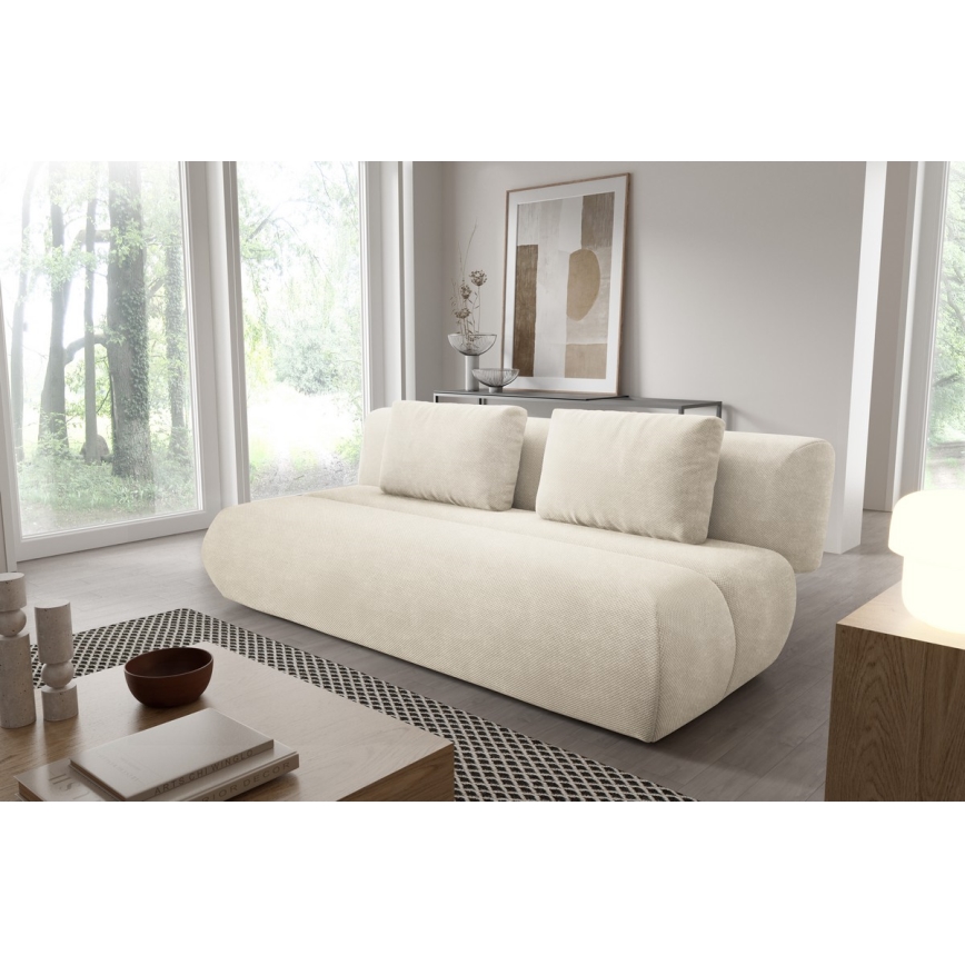 Sofa trois places pliable FANO crème