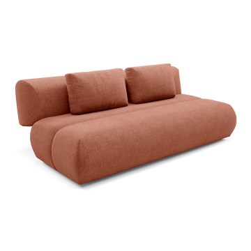 Sofa trois places pliable FANO marron