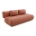 Sofa trois places pliable FANO marron