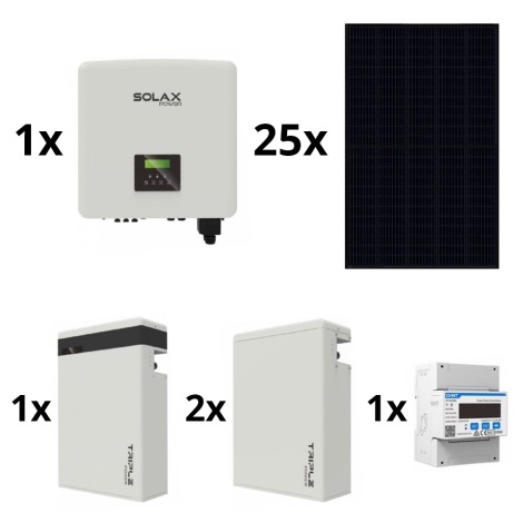Sol. kit : SOLAX Power - 10kWp RISEN Full Black + 10kW SOLAX convertisseur 3f + batterie 17,4 kWh