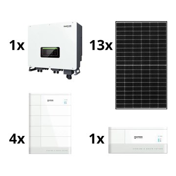 Solar kit SOFAR Solar-5,98kWp JINKO+ hybride converter 3f + 10,24 kWh batterij