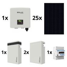 Solar kit : SOLAX Power - 10kWp RISEN Full Black + 10kW SOLAX convertisseur 3f + batterie 17,4 kWh