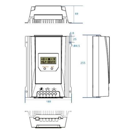 Solar laadregelaar MPPT 12/24V/40A