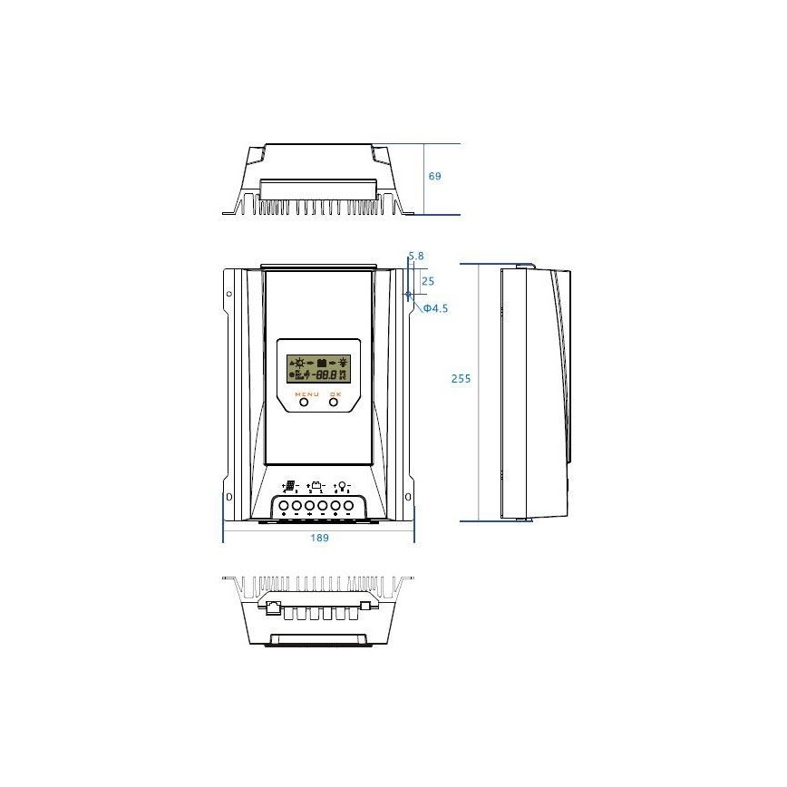Solar laadregelaar MPPT 12/24V/40A