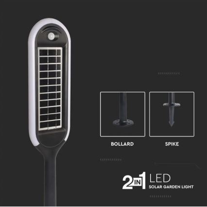 Solar LED Lamp met Sensor BOLLARD LED/5W/5,5V IP65 3000K