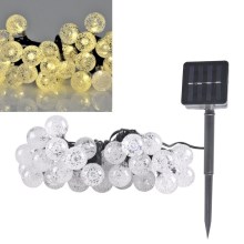 Solar LED Lichtketting 30xLED/8 functies 4,9m IP44 warm wit
