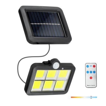 Solar LED Schijnwerper met Sensor LED/1,5W/3,7V 6000K IP44 1200 mAh
