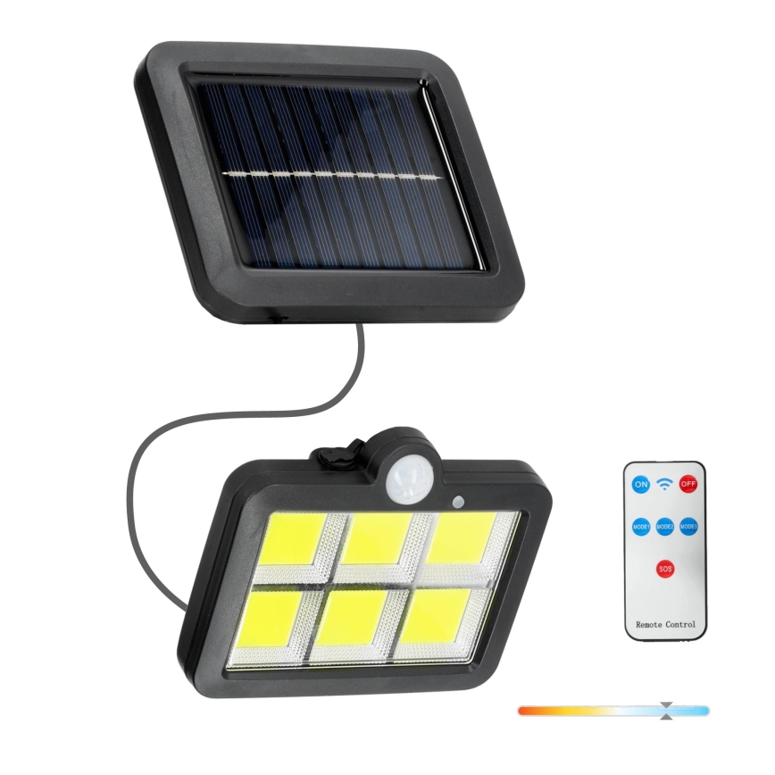 Solar LED Schijnwerper met Sensor LED/1,5W/3,7V 6000K IP44 1200 mAh