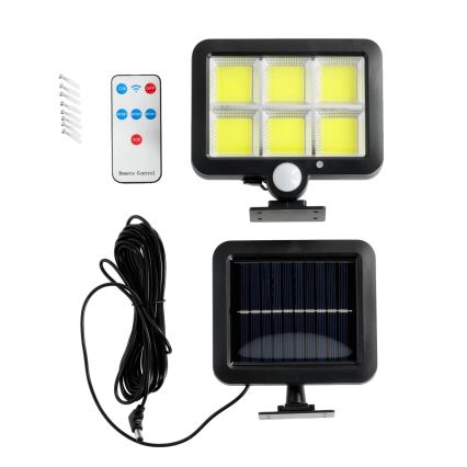 Solar LED Schijnwerper met Sensor LED/1,5W/3,7V 6000K IP44 1200 mAh
