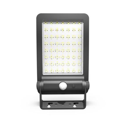 Solar LED Schijnwerper met Sensor LED/5W/3,7V 4000K 1500 mAh IP54 zwart