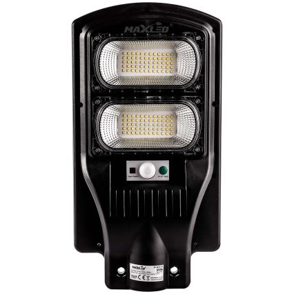 LED Dimbare zonne-straatlantaarn met sensor LED/120W/6V 6500K IP65 zwart + afstandsbediening