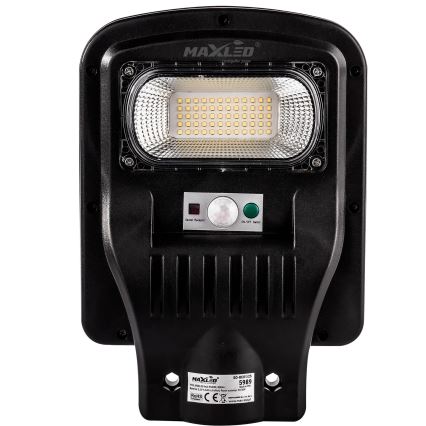 LED Dimbare zonne-straatlantaarn met sensor LED/150W/6V 6500K IP65 zwart + afstandsbediening