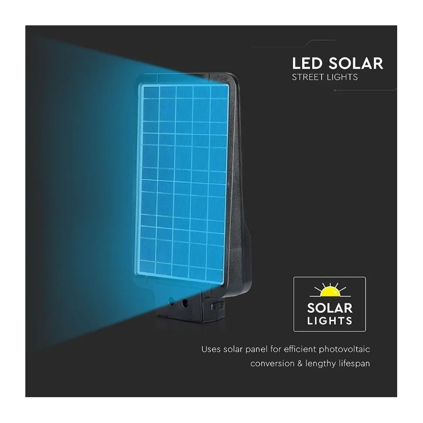 Solar LED Straatlamp met sensor LED/15W/7,4V 4000K IP65 10800 mAh