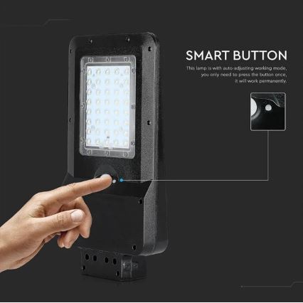 Solar LED Straatlamp met sensor LED/15W/7,4V 4000K IP65 10800 mAh