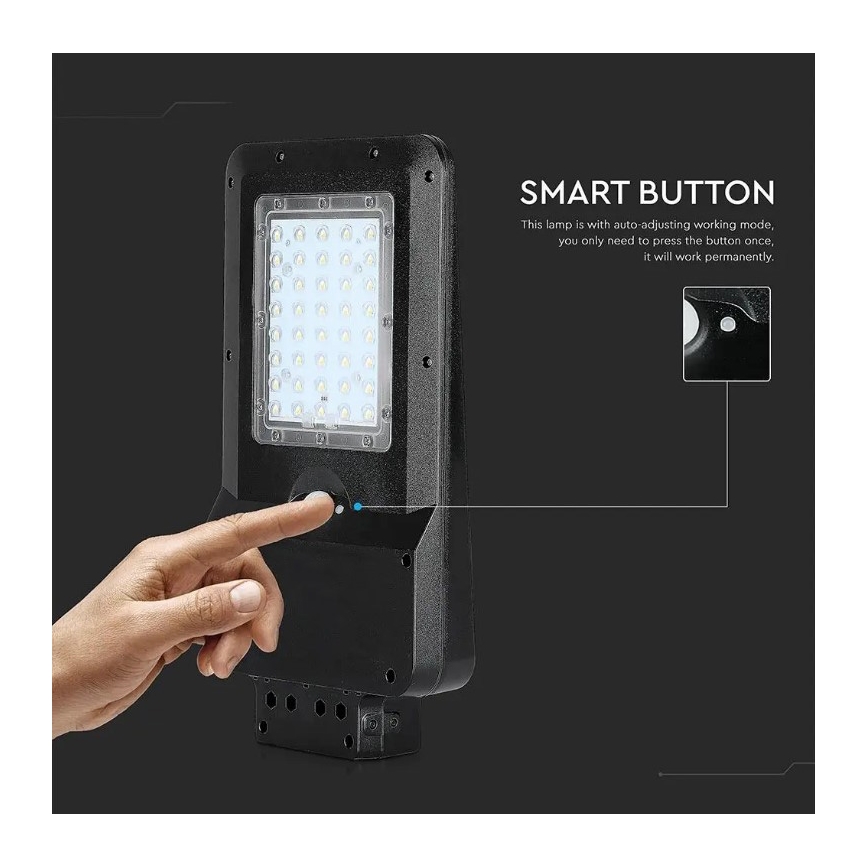 Solar LED Straatlamp met sensor LED/15W/7,4V 4000K IP65 10800 mAh