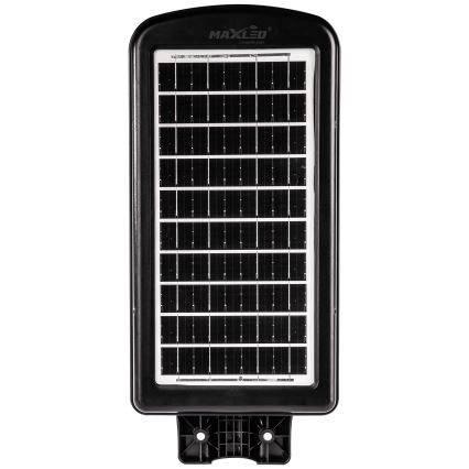 LED Dimbare zonne-straatlantaarn met sensor LED/180W/6V 6500K IP65 zwart + afstandsbediening
