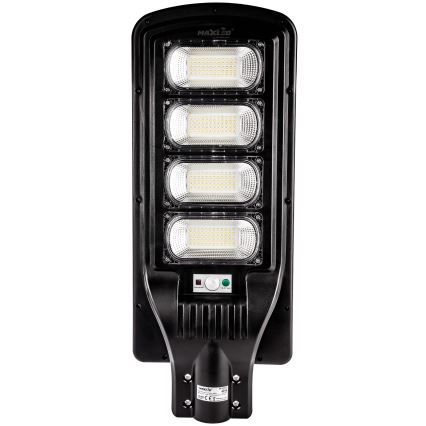 LED Dimbare zonne-straatlantaarn met sensor LED/240W/6V 6500K IP65 zwart + afstandsbediening