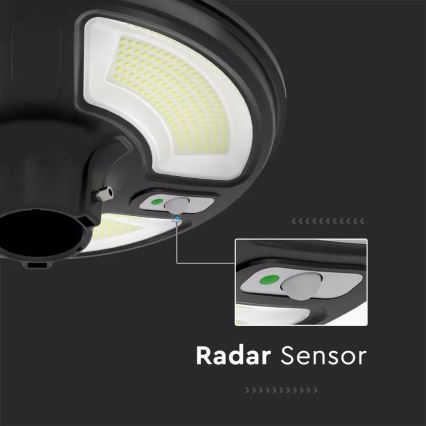 Solar LED Straatlamp met sensor LED/7,5W/3,2V IP65 4000K + afstandsbediening