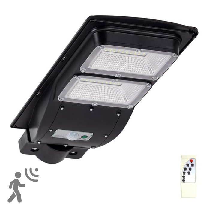 Solar LED Straatlamp met sensor STREET 2xLED/6W/3,2V 12000 mAh IP65 + afstandsbediening