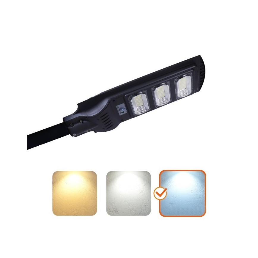 LED Dimbare zonne-straatlantaarn met bewegings- en schemersensor URBI LED/8W/3,2V 6500K IP54 10000 mAh + afstandsbediening