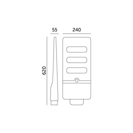 LED Dimbare zonne-straatlantaarn met bewegings- en schemersensor URBI LED/8W/3,2V 6500K IP54 10000 mAh + afstandsbediening