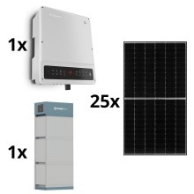 Solar set GOODWE-10kWp JINKO+10kW GOODWE Hybride omvormer 3p+10,65 kWh batt. PYLONTECH H2