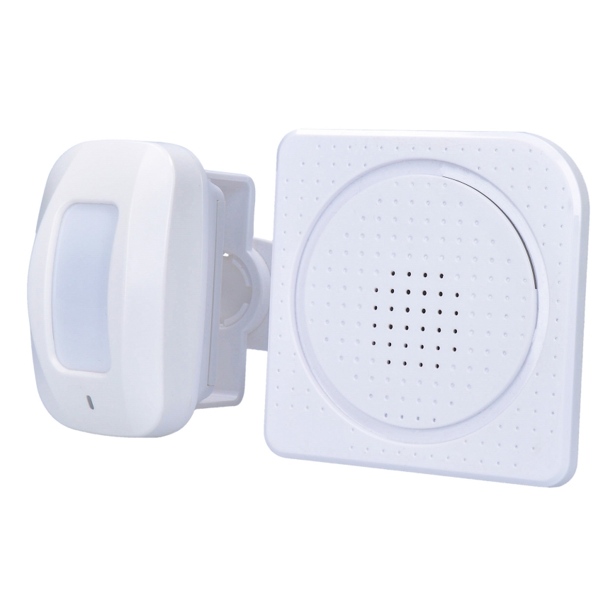 Wekker 3xAA met draadloze bewegingssensor 3xAAA/5V wit