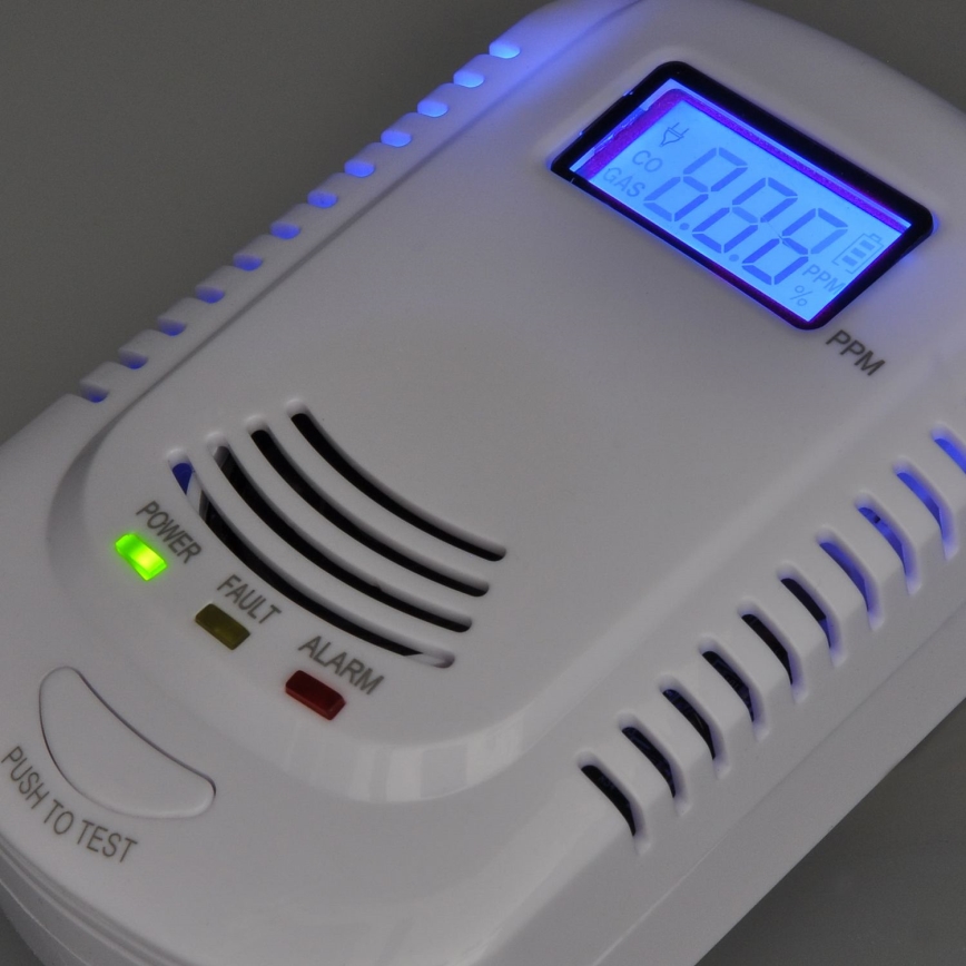 Détecteur de monoxyde de carbone et de gaz inflammables 230V
