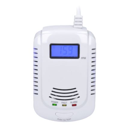 Koolmonoxide- en brandbare gasdetector 230V