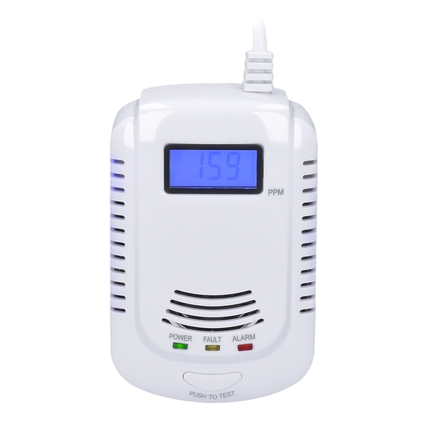 Koolmonoxide- en brandbare gasdetector 230V