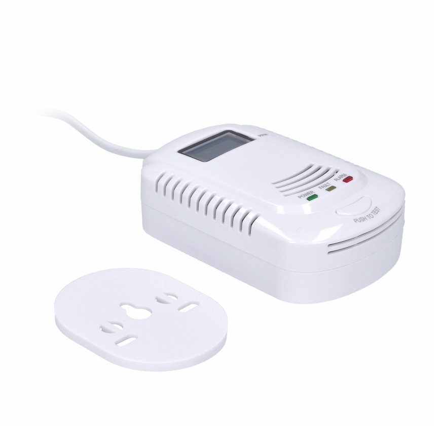 Koolmonoxide- en brandbare gasdetector 230V