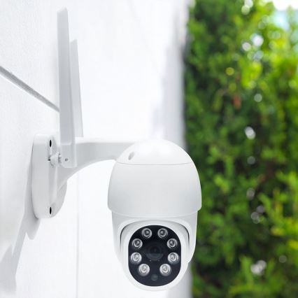 Caméra extérieure avec capteur, IP65, Wi‑Fi, compatible Tuya