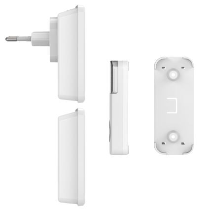 LOT x2 Sonnette sans fil 230V/3xAAA IP56 blanc