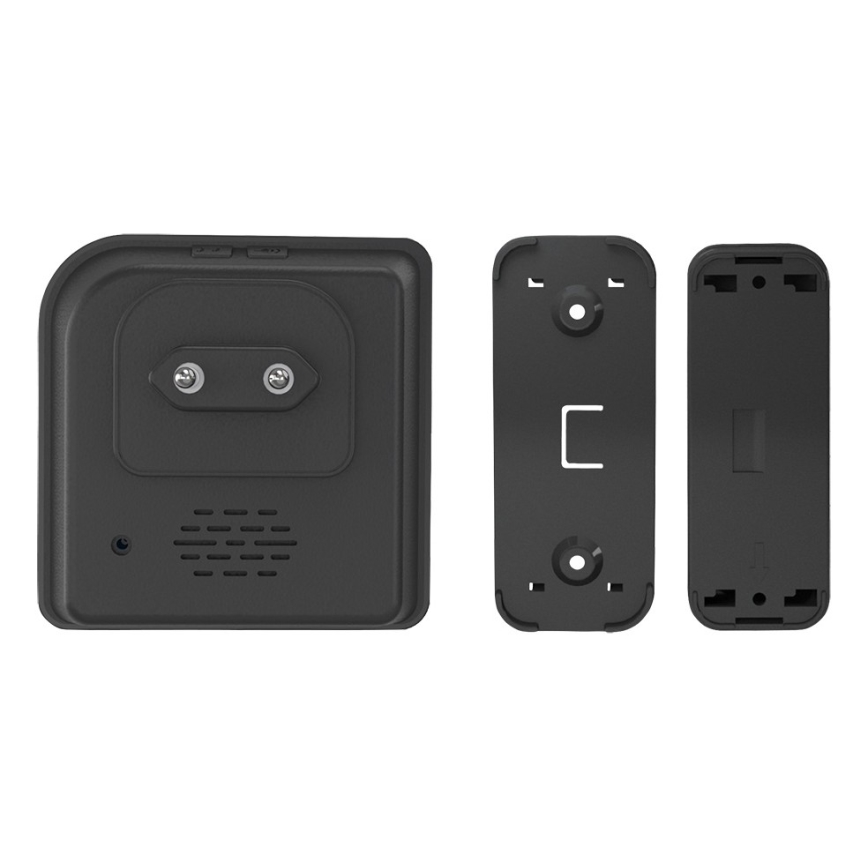 Draadloze deurbel met stekker 230V IP56 zwart