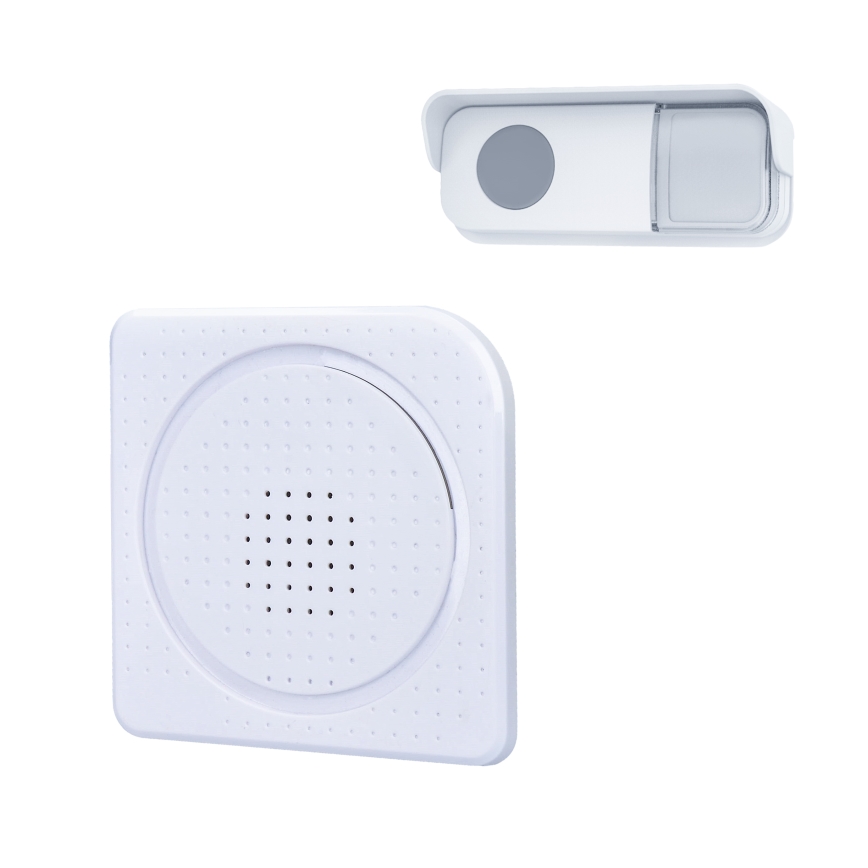 Draadloze deurbel op batterijen 3V/3xAA IP44 wit