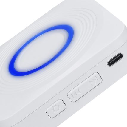 Sonnette sans fil alimentée par piles 3xAAA/1x3V IP56 blanc