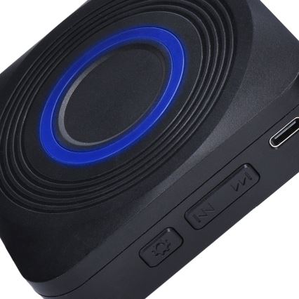 Draadloze deurbel op batterijen 3V/3xAAA IP56 zwart