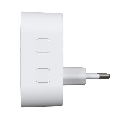 Draadloze deurbel met stekker 230V + 2x knoop IP44 wit