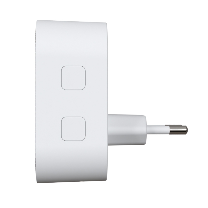 Draadloze deurbel met stekker 230V + 2x knoop IP44 wit