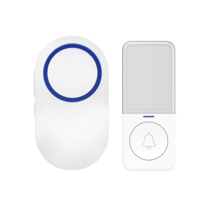 Draadloze deurbel met stekker 230V IP56 wit