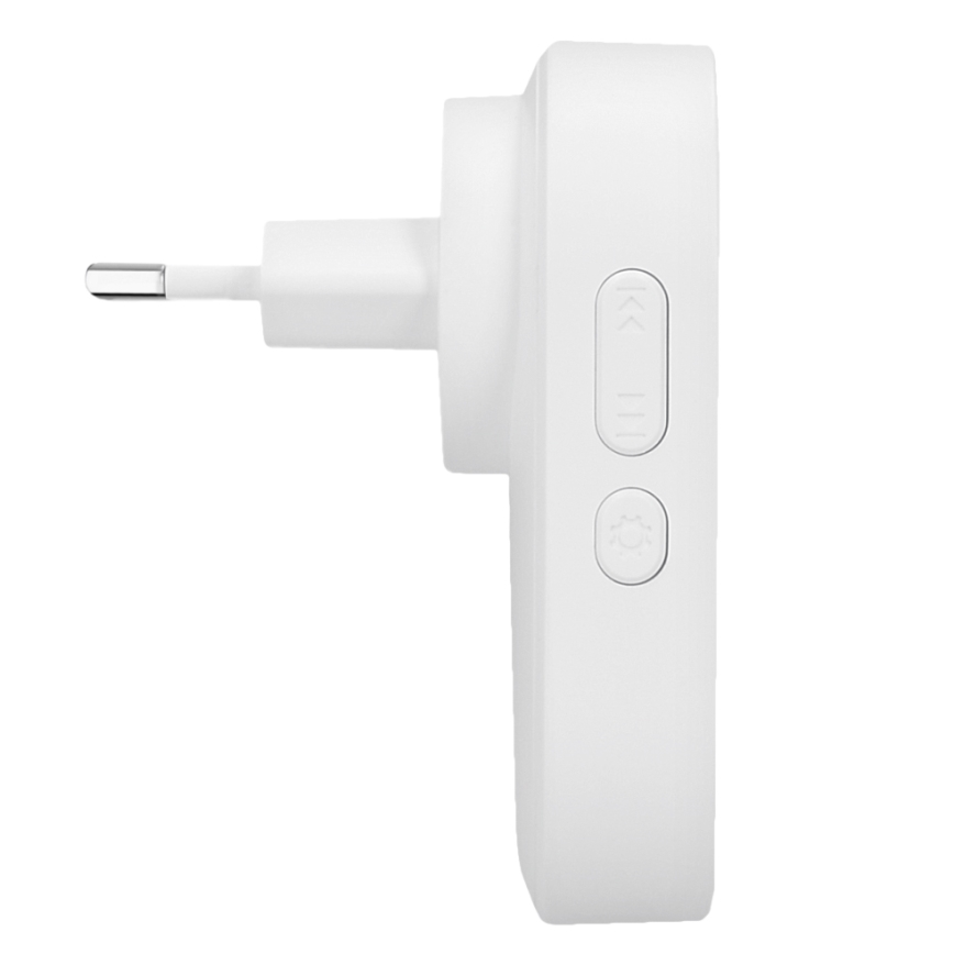 Draadloze deurbel met stekker 230V IP56 wit