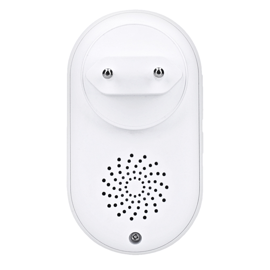 Draadloze deurbel met stekker 230V IP56 wit