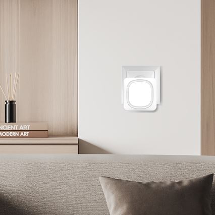 Draadloze stopcontactdeurbel met LED-verlichting 230V IP56 wit