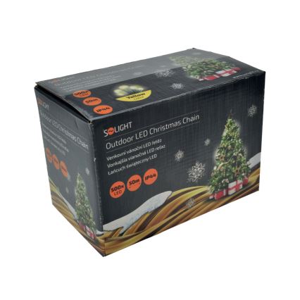 LED Buiten kerstverlichting 500xLED/8 functies IP44 55m warm wit